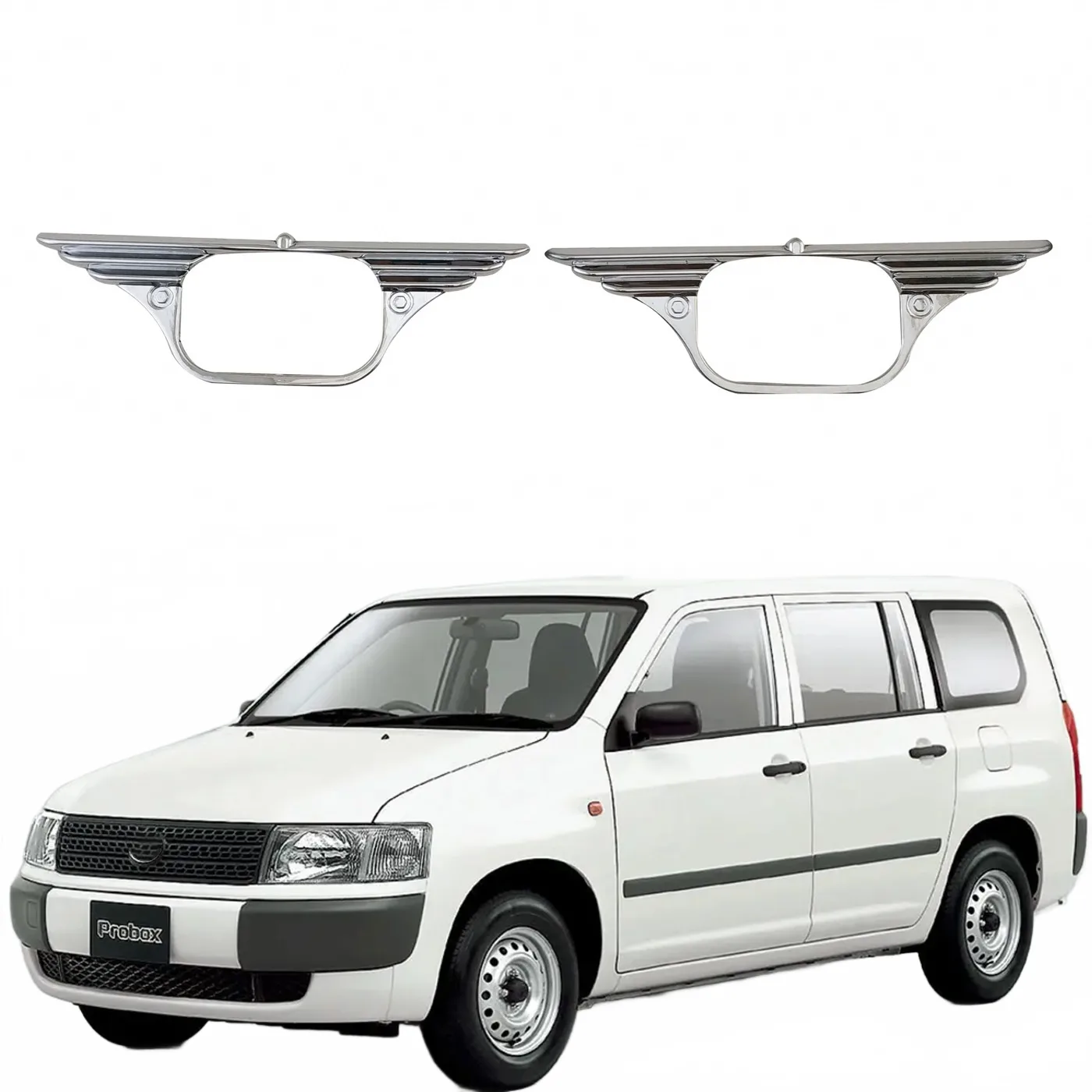 Chrome Side Marker Light Trim Cover for 2004 Toyota Probox and Succeed Exterior Accessories