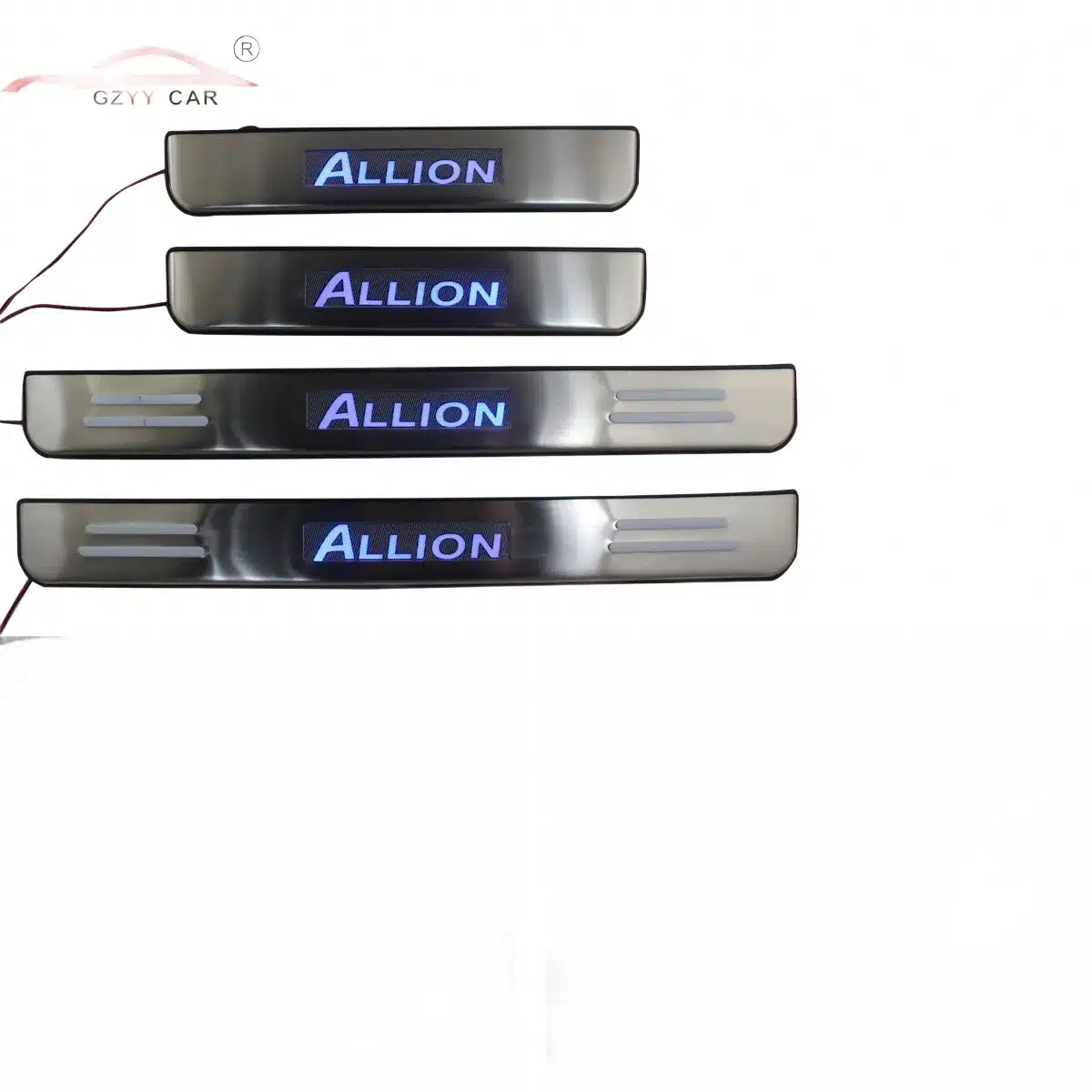 LED Door Sill Scuff Plate Protectors with Blue Light for Toyota Allion 2008