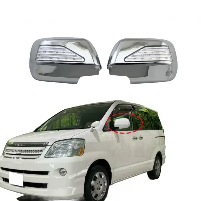 LED Wing Mirror Cover Caps Chrome ABS Exterior Rearview Housing for Toyota NOAH 2003-2005 LED Wing Mirror Cover Caps Chrome ABS Exterior Rearview Housing for Toyota NOAH 2003-2005