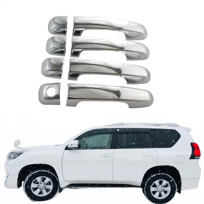 Chrome Exterior Side Door Handle Covers Trim Set for Toyota Prado FJ150 2010-2020 Chrome Exterior Side Door Handle Covers Trim Set for Toyota Prado FJ150 2010-2020