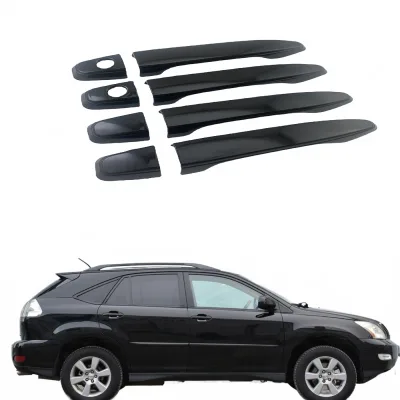 Gloss Black Exterior Door Handle Covers Trim for Lexus RX330 RX450h 2003-2008 Gloss Black Exterior Door Handle Covers Trim for Lexus RX330 RX450h 2003-2008