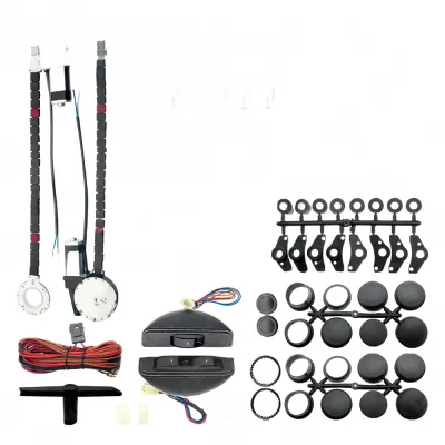 Universal 2-Door 12V Electric Power Window Conversion Kit with 3 Crescent Switches for Classic Car Restoration Universal 2-Door 12V Electric Power Window Conversion Kit with 3 Crescent Switches for Classic Car Restoration