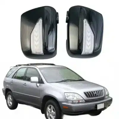 Rearview Side Mirror Covers with Integrated LED Light Patterns in Glossy Black for Lexus RX300 Rearview Side Mirror Covers with Integrated LED Light Patterns in Glossy Black for Lexus RX300