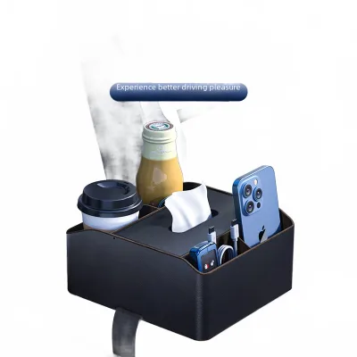 Universal Car Armrest Box Organizer with Tissue Holder and Dual Cup Holders Multi-Functional Console Storage Box Universal Car Armrest Box Organizer with Tissue Holder and Dual Cup Holders Multi-Functional Console Storage Box