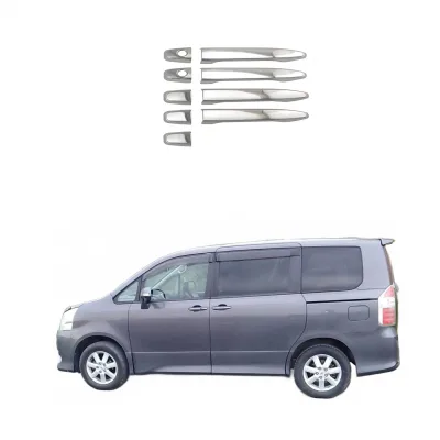 Chrome Exterior Door Handle Covers for Toyota Noah 2003-2008 ABS Electroplated Protective Trim Chrome Exterior Door Handle Covers for Toyota Noah 2003-2008 ABS Electroplated Protective Trim