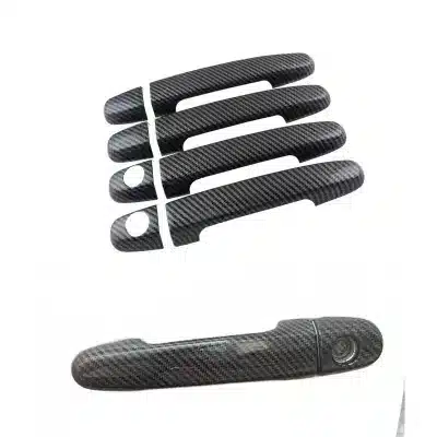 Carbon Fiber Texture Exterior Door Handle Cover Trim for Toyota Corolla Vios Yaris RAV4 Carbon Fiber Texture Exterior Door Handle Cover Trim for Toyota Corolla Vios Yaris RAV4