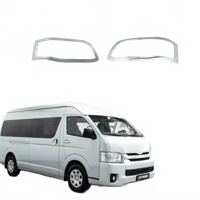 Chrome Front Headlight Cover Trim Bezels for Toyota Hiace Commuter 2011-2014 Chrome Front Headlight Cover Trim Bezels for Toyota Hiace Commuter 2011-2014