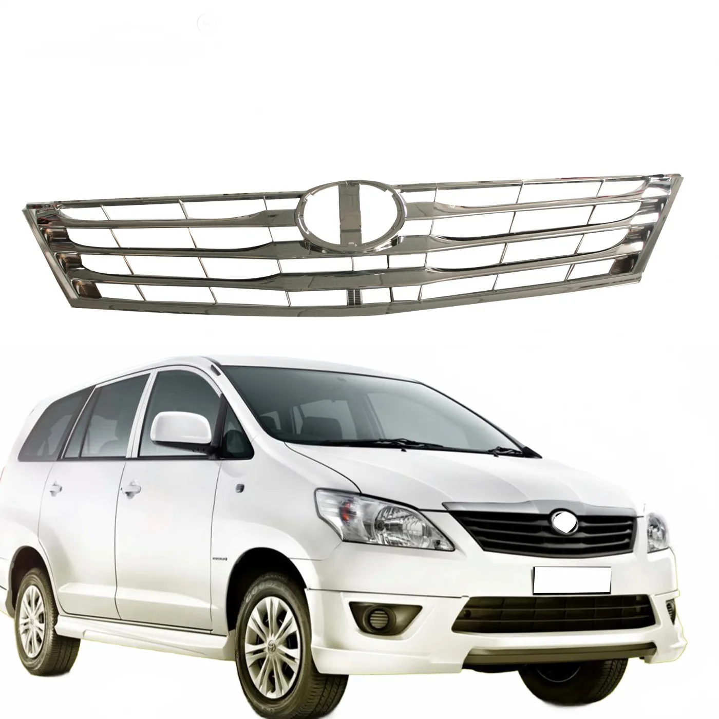 Front Bumper Grille Insert KAJIANG Modified Mesh Grill for Toyota Innova 2012