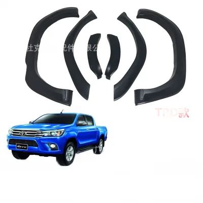 Matte Black Wheel Arch Flares Fender Protectors for Toyota Hilux Revo 2015-2017 TRD Style Matte Black Wheel Arch Flares Fender Protectors for Toyota Hilux Revo 2015-2017 TRD Style