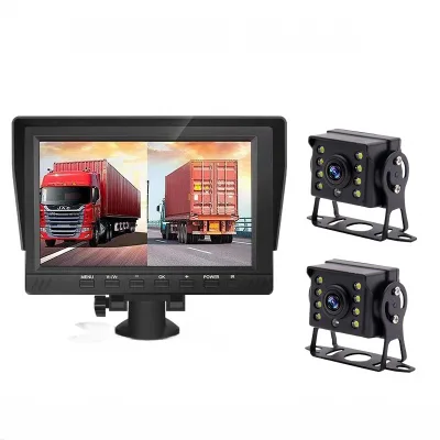 Truck Dash Cam 1080P FHD Dual Channel Camera System with Infrared Night Vision and IPS Display Truck Dash Cam 1080P FHD Dual Channel Camera System with Infrared Night Vision and IPS Display