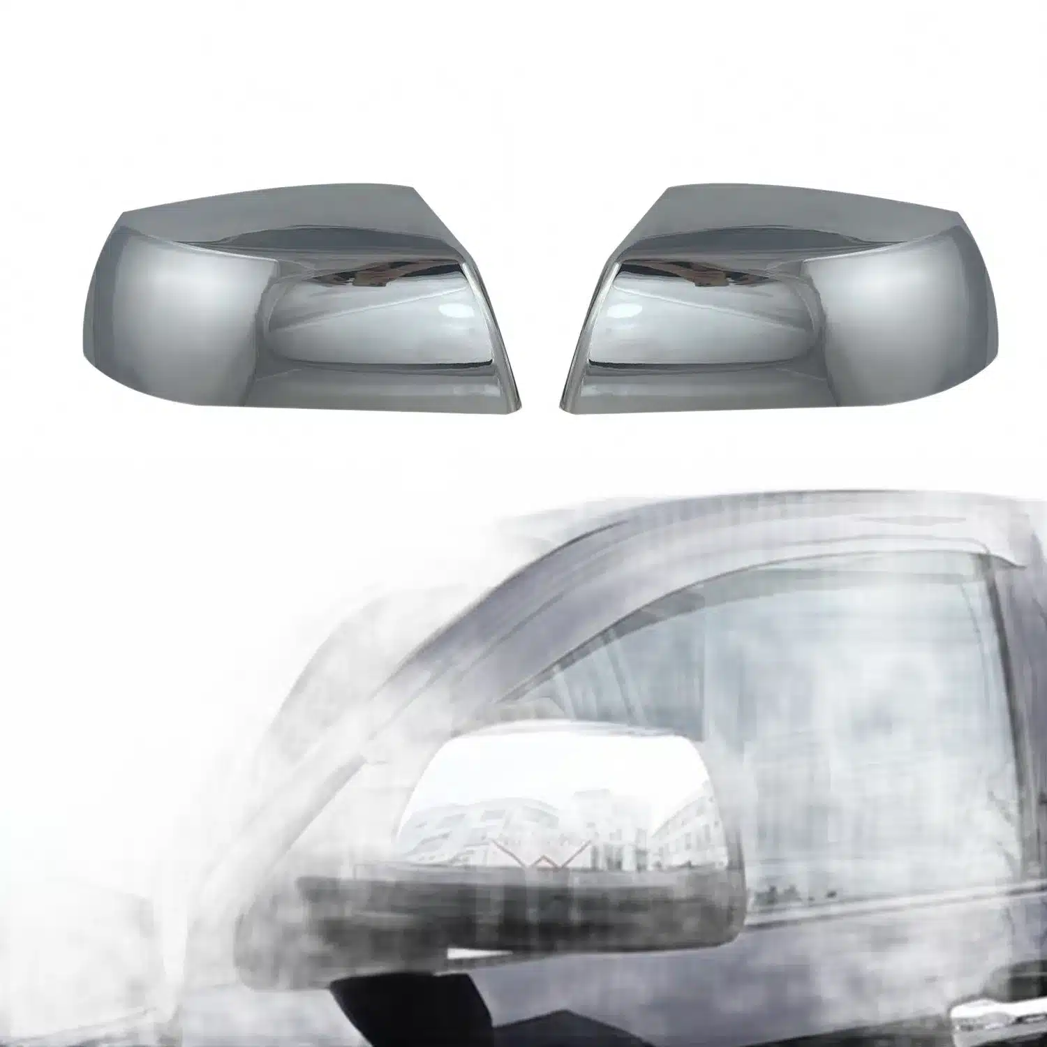 Side View Mirror Covers Half Overlay Trim for Toyota Tundra 2010-2019 and Sequoia
