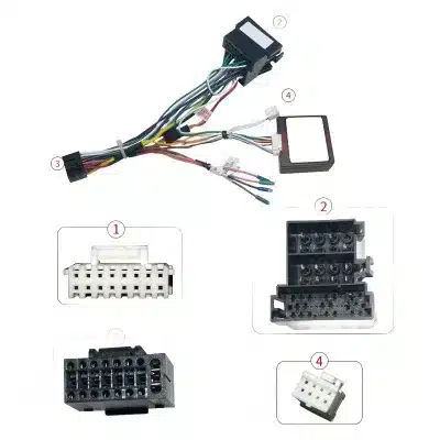 Android Stereo Power Harness with 16-Pin Connector and Canbus Decoder for Opel Corsa