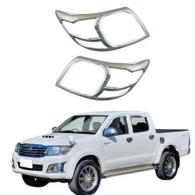 Front Headlight Cover Chrome Trim Bezel Set for Toyota Hilux Vigo 2011-2013 Front Headlight Cover Chrome Trim Bezel Set for Toyota Hilux Vigo 2011-2013