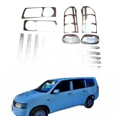 Chrome Exterior Trim Kit for 2004-2012 Toyota Probox, Electroplated Decorative Cover Set Chrome Exterior Trim Kit for 2004-2012 Toyota Probox, Electroplated Decorative Cover Set