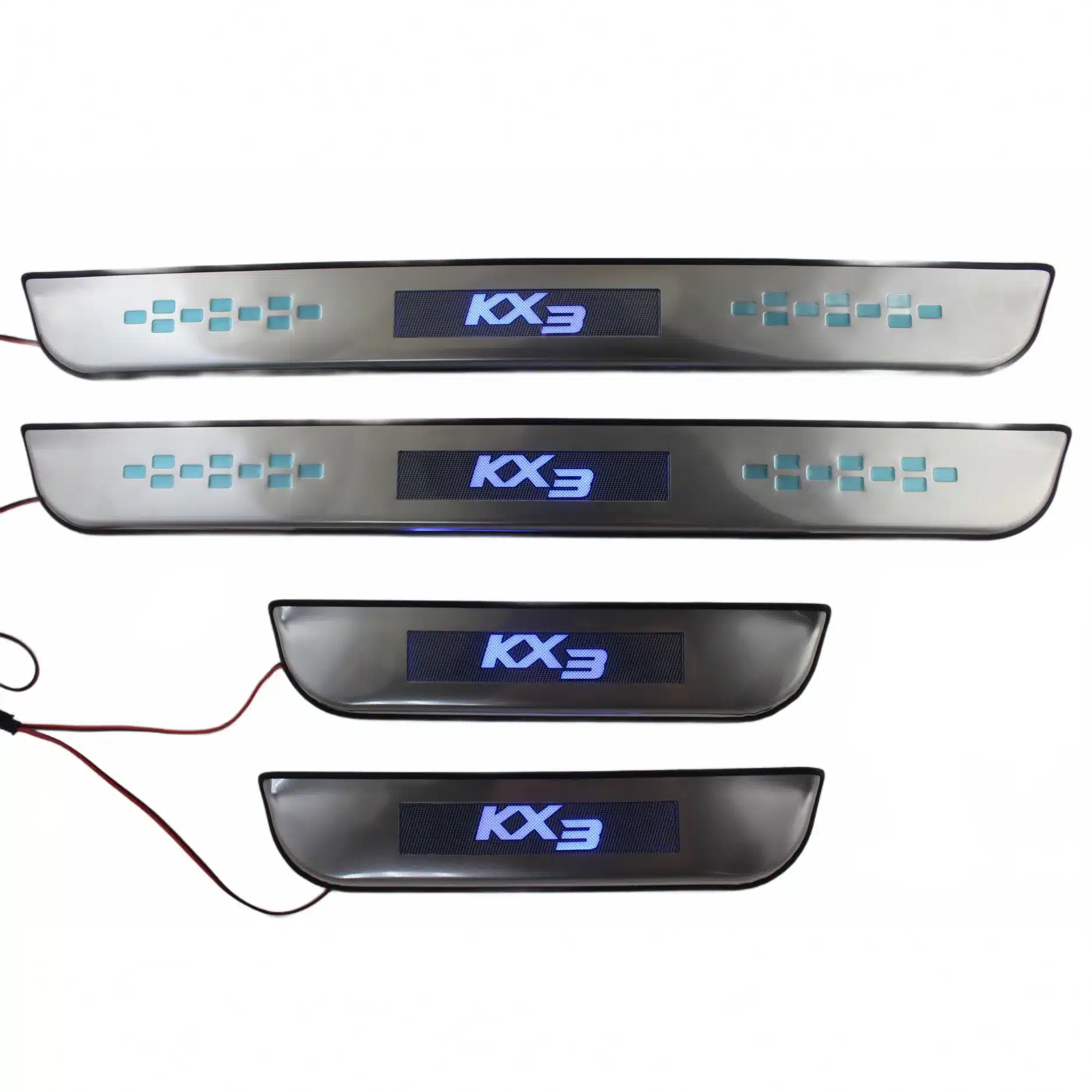 LED Illuminated Door Sill Protectors Scuff Plate Kit for Kia KX3