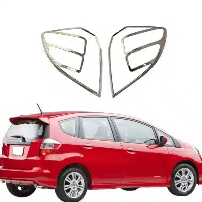 Rear Tail Light Cover Trim for Fit Jazz 2008, Chrome ABS Exterior Tail Lamp Frame Decoration