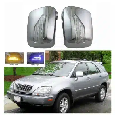 Side Mirror Cover with LED Turn Signal Light Exterior Housing Cap for Lexus RX300 1998-2002 Side Mirror Cover with LED Turn Signal Light Exterior Housing Cap for Lexus RX300 1998-2002