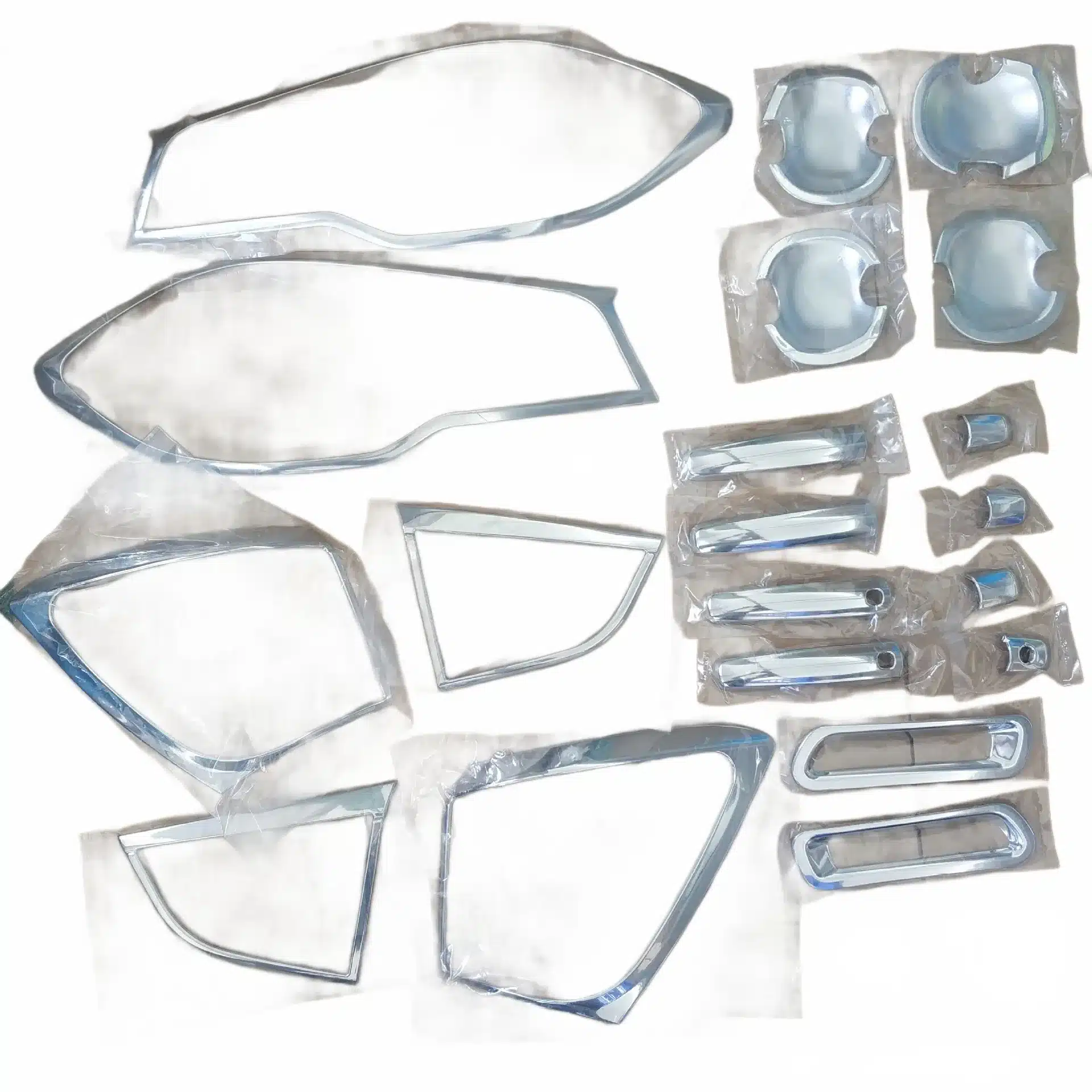 Chrome Exterior Trim Kit for Suzuki S-Cross 2014, Headlight and Taillight Covers with Door Handle Accents