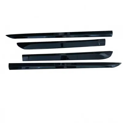 Glossy Black Side Door Molding Trim Strips for Toyota Hilux Revo 2016-2024 Body Protector Decoration Glossy Black Side Door Molding Trim Strips for Toyota Hilux Revo 2016-2024 Body Protector Decoration