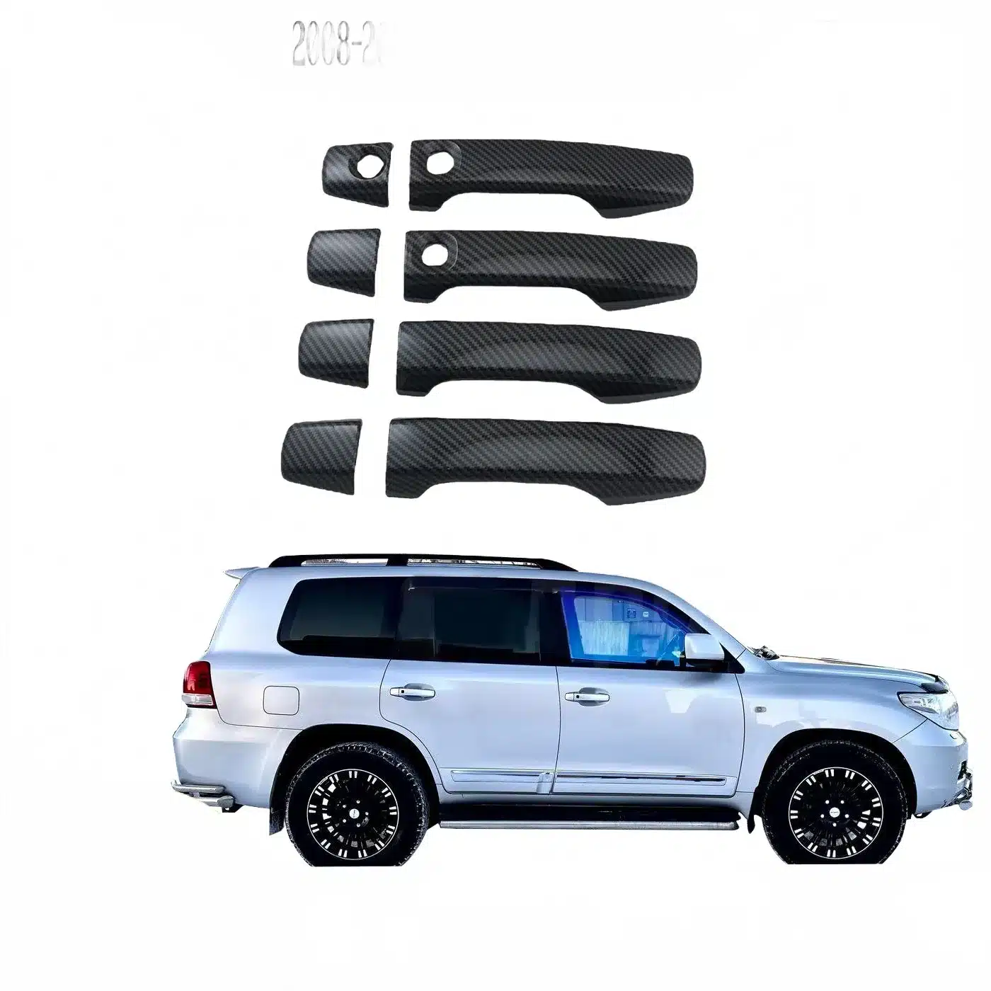 Carbon Fiber Texture Door Handle Covers for Land Cruiser LC200 FJ200 2008-2015
