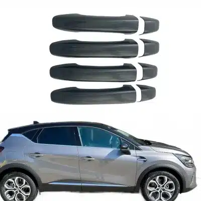 Gloss Black Exterior Door Handle Covers Trim for Renault Captur 2020-2023 Decor Protective Accents Gloss Black Exterior Door Handle Covers Trim for Renault Captur 2020-2023 Decor Protective Accents
