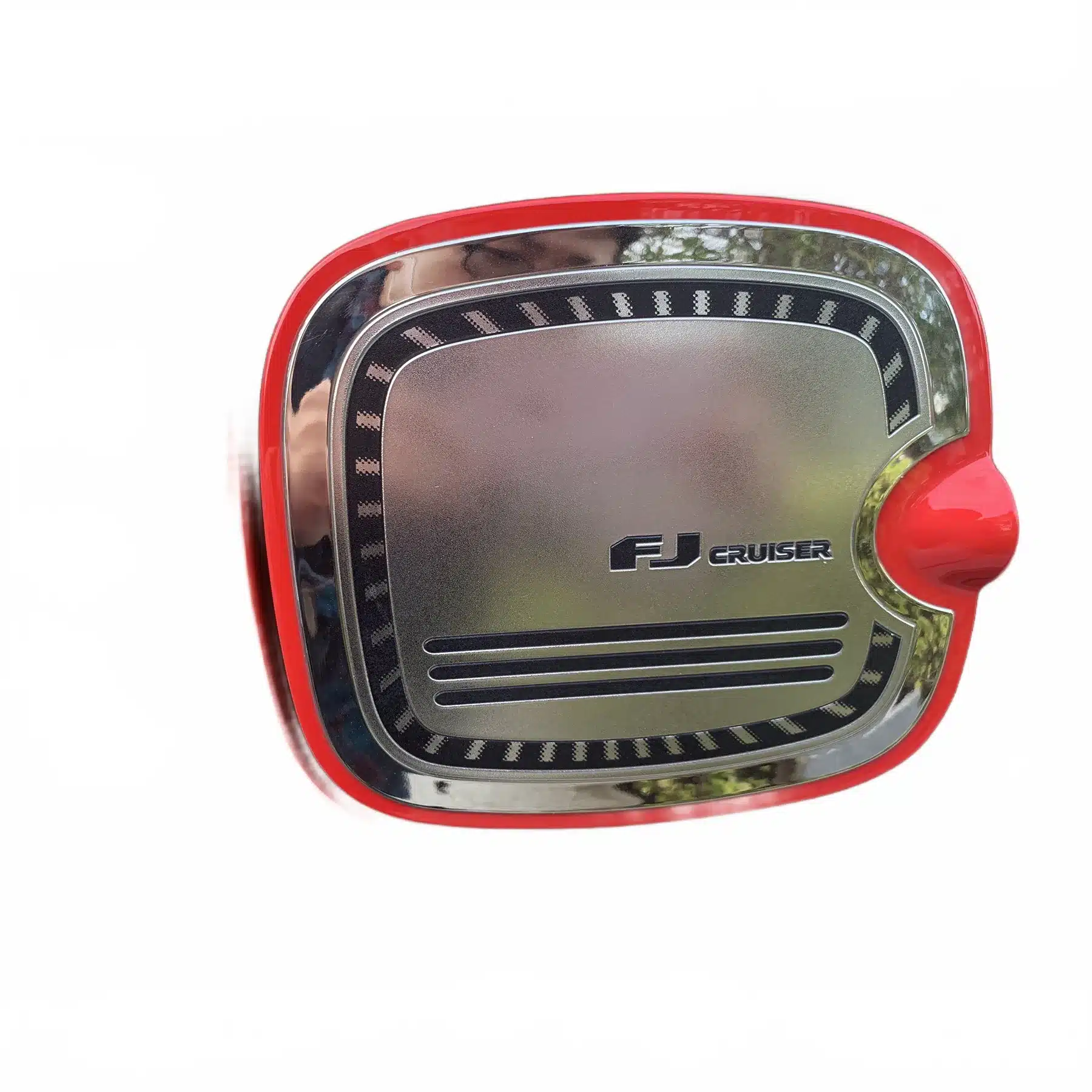 Fuel Tank Cap Cover Exterior Trim Electroplated Chrome Decoration Compatible with 2007-2021 Toyota FJ Cruiser