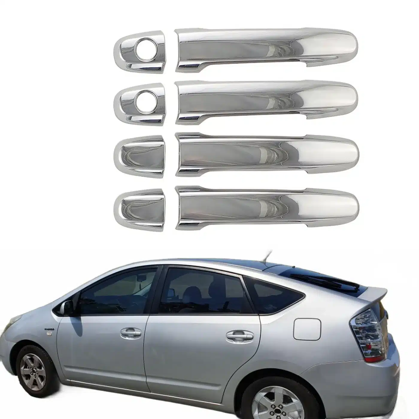 Chrome Exterior Door Handle Covers for 2005-2008 Toyota Prius NHW20 Protectors
