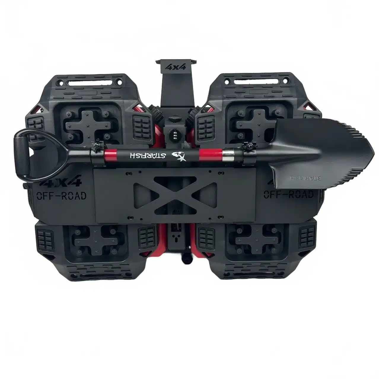 Rear Spare Tire Utility Storage Rack with Shovel and Recovery Board Mount for Wrangler JL, Tank 300, BJ40