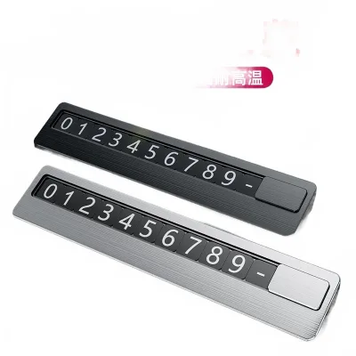 Aluminum Alloy Hidden Temporary Car Parking Card with Luminous Phone Number Display for Auto Interior Aluminum Alloy Hidden Temporary Car Parking Card with Luminous Phone Number Display for Auto Interior