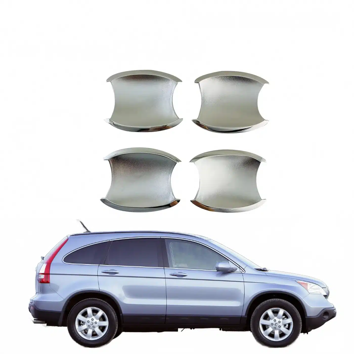Exterior Door Handle Bowl Cover Trim for 2007 Honda CR-V, ABS Chrome Protective Decorative Guards