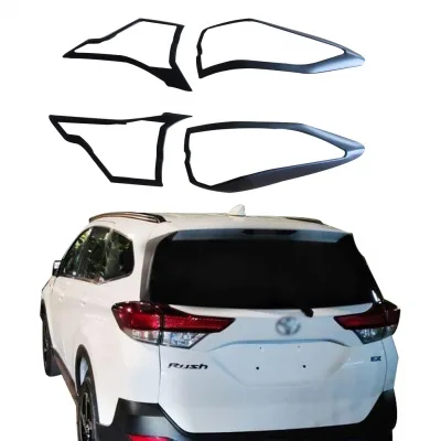 Matte Black Rear Tail Light Cover Trim Frame compatible with Toyota Rush 2019 Matte Black Rear Tail Light Cover Trim Frame compatible with Toyota Rush 2019