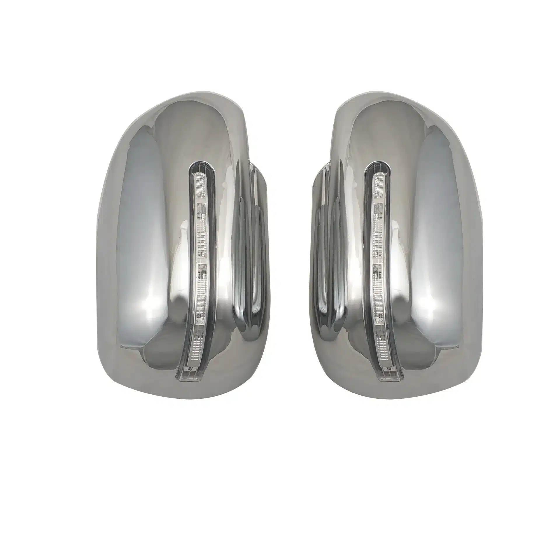 Side Mirror Cover with Integrated LED Turn Signal Light, ABS Chrome Finish for Suzuki Grand Vitara 2008