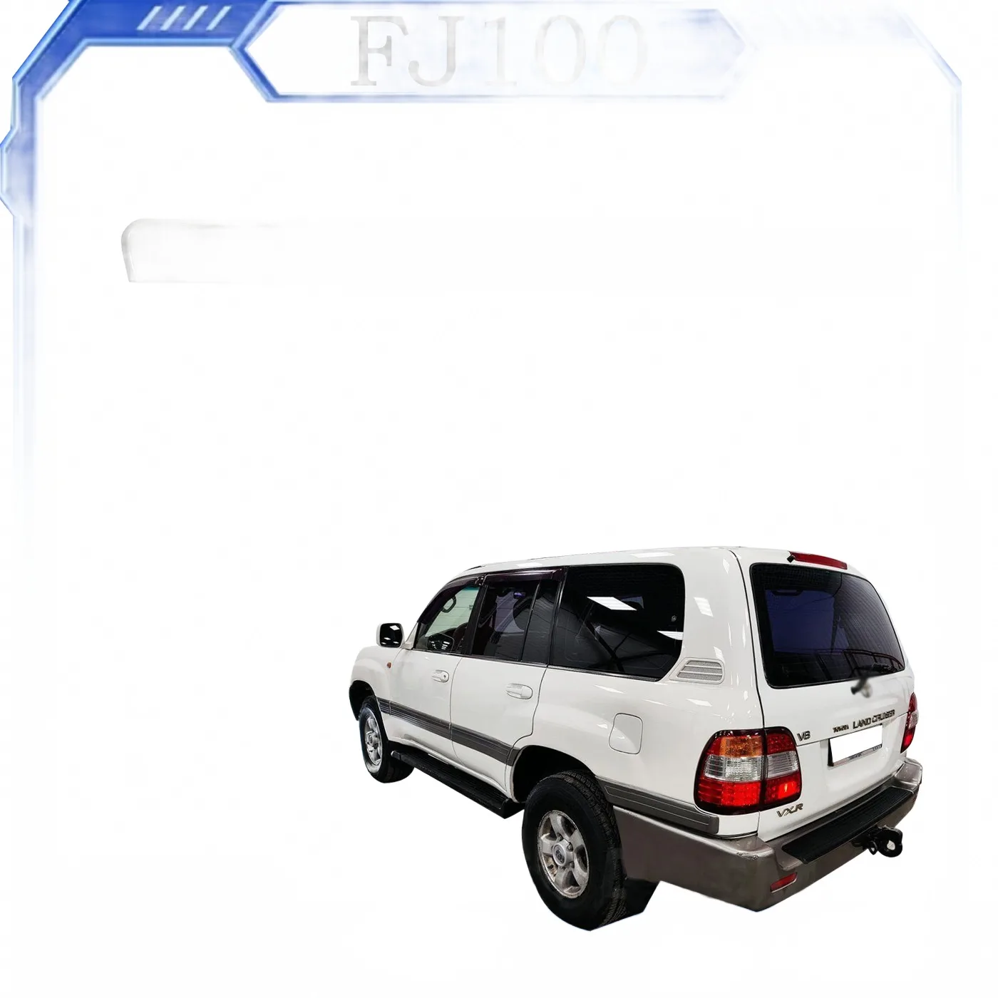 Rear Tailgate Garnish Trim Cover for Toyota Land Cruiser FJ100, Chrome Plated ABS Exterior Accent