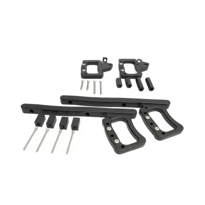 Solid Aluminum Front & Rear Grab Handles Kit compatible with 2007-2017 Jeep Wrangler JK 2/4-Door Solid Aluminum Front & Rear Grab Handles Kit compatible with 2007-2017 Jeep Wrangler JK 2/4-Door