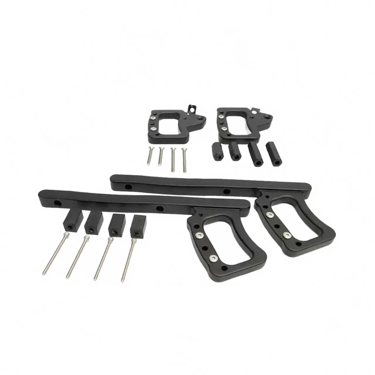 Solid Aluminum Front & Rear Grab Handles Kit compatible with 2007-2017 Jeep Wrangler JK 2/4-Door