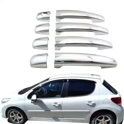Chrome Exterior Door Handle Cover Trim for Peugeot 207 208 2006-2018 Models Chrome Exterior Door Handle Cover Trim for Peugeot 207 208 2006-2018 Models