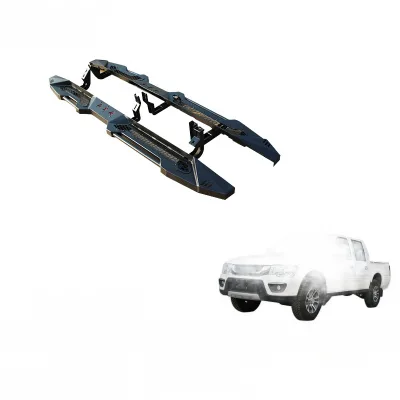 Heavy-Duty Steel Side Step Running Boards Nerf Bars for Hilux Revo SR5 Vigo and L200 Pickup Trucks Heavy-Duty Steel Side Step Running Boards Nerf Bars for Hilux Revo SR5 Vigo and L200 Pickup Trucks