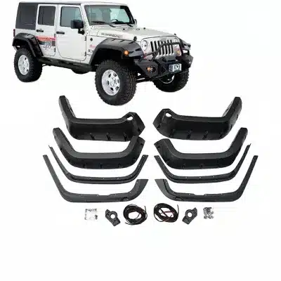 DUKE 4WD Fender Flares Kit Compatible with Jeep Wrangler JK 2007-2014 Off-Road Wheel Eyebrows Cover Protection DUKE 4WD Fender Flares Kit Compatible with Jeep Wrangler JK 2007-2014 Off-Road Wheel Eyebrows Cover Protection