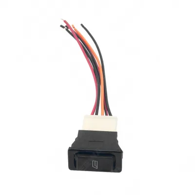 Universal 5-Pin Electric Power Window Switch 12V/24V 20A with Green Indicator Light and Wiring Harness Universal 5-Pin Electric Power Window Switch 12V/24V 20A with Green Indicator Light and Wiring Harness