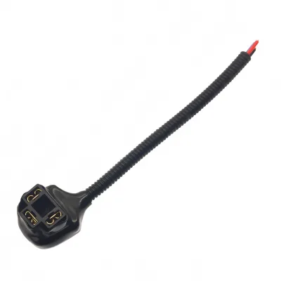 H4 9003 HB2 Female Socket Connector Plug for LED HID Headlight Conversion Sockets with Rubber Boot Protector