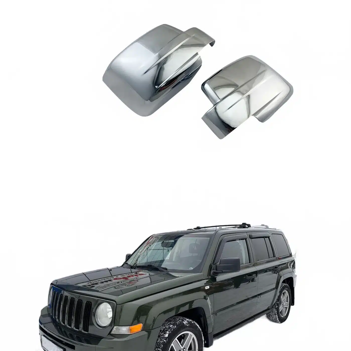 Side Rearview Mirror Covers Trim for Jeep Liberty and Dodge Nitro 2007-2012 Exterior Mirror Protector Guards