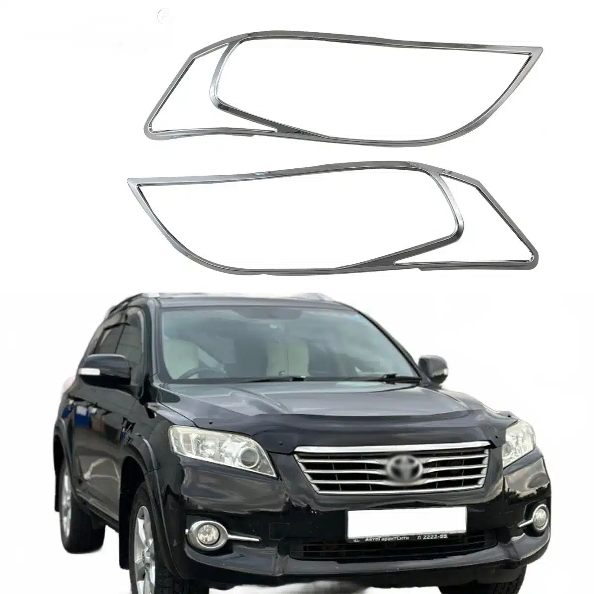 Headlight Cover Protection Trim with ABS Chrome Finish for Vanguard 2010 High Quality Exterior Decoration