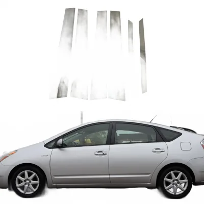 Stainless Steel B-Pillar Post Trim Covers for Toyota Prius 2004-2009 XW20 Exterior Door Window Decor Stainless Steel B-Pillar Post Trim Covers for Toyota Prius 2004-2009 XW20 Exterior Door Window Decor