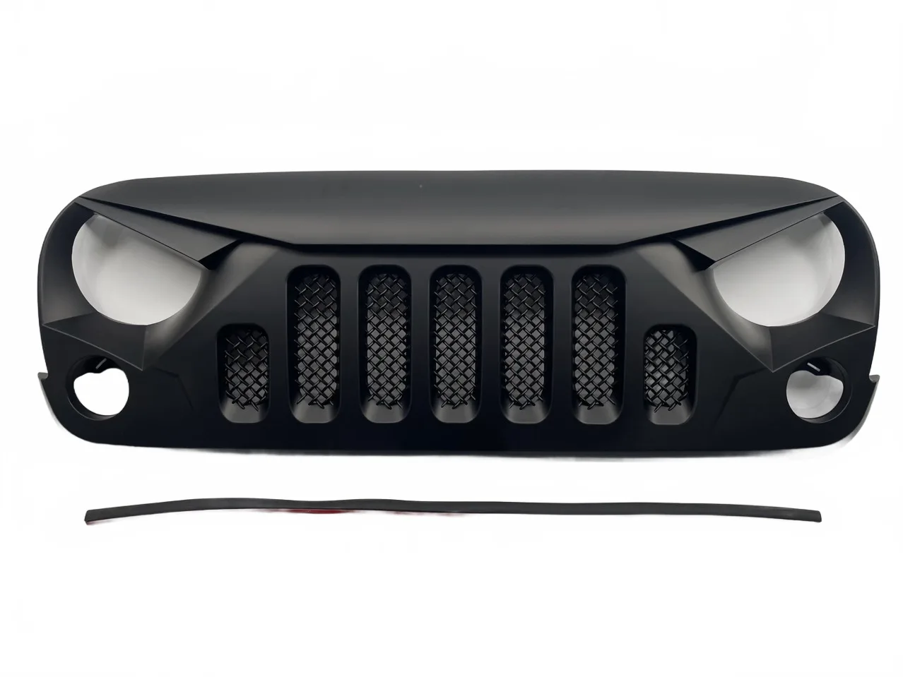Matte Black Angry Bird Front Grille Mesh Insert for 2007-2017 Jeep Wrangler JK JKU Unlimited