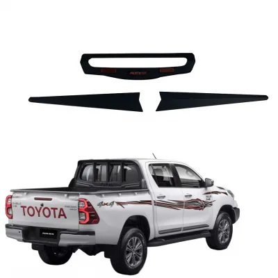 Tailgate Bowl Cover Trim for Toyota Hilux Revo 2015-2024 Rear Door Guard Protector Chrome Finish Tailgate Bowl Cover Trim for Toyota Hilux Revo 2015-2024 Rear Door Guard Protector Chrome Finish