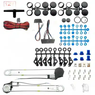 Universal 12V 2-Door Power Window Switch Conversion Kit with 3-Button Controller Housing for Automotive Glass Regulator Upgrade Universal 12V 2-Door Power Window Switch Conversion Kit with 3-Button Controller Housing for Automotive Glass Regulator Upgrade