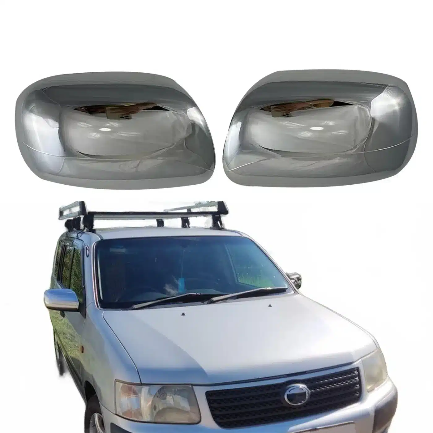 Chrome Plated Rear View Mirror Cover Caps for Toyota Probox Succeed Vios Exterior Protection Trim