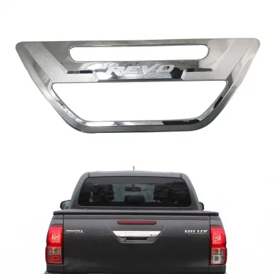 Rear Tailgate Door Handle Cover Trim for Toyota Hilux Revo 2016-Present, Chrome ABS Exterior Protector Accessories