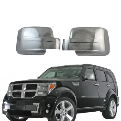 Chrome Exterior Rearview Mirror Cover Caps for 2008-2012 Jeep Liberty and 2007-2011 Dodge Nitro Chrome Exterior Rearview Mirror Cover Caps for 2008-2012 Jeep Liberty and 2007-2011 Dodge Nitro