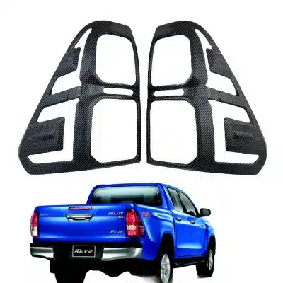 Rear Tail Light Covers with Carbon Fiber Texture for Toyota Hilux Revo 2015-Current Rear Tail Light Covers with Carbon Fiber Texture for Toyota Hilux Revo 2015-Current